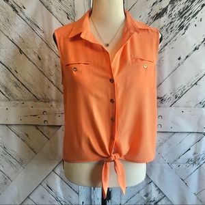 Alberto Makali sleeveless button down blouse sz Sm
